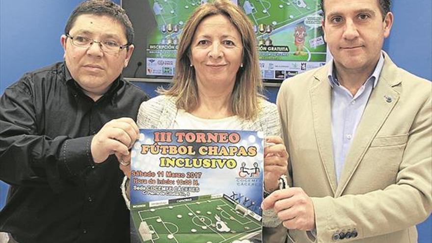 Cocemfe Cáceres promueve la inclusión mediante la celebración de un torneo de fútbol chapas