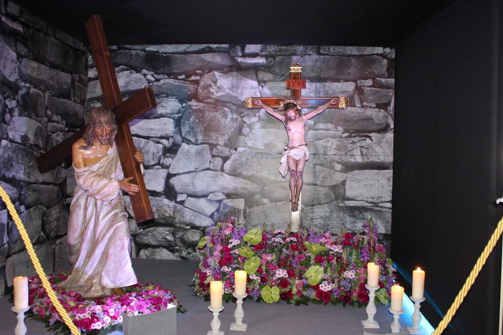 Imágenes del Cristo del Perdón y Jesús con la Cruz, ya expuestas en Escalante 317