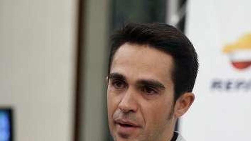 Alberto Contador, ayer, en Madrid.