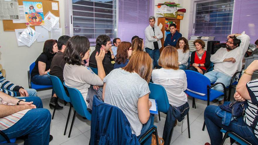 Un momento de la asamblea del pasado jueves por la noche