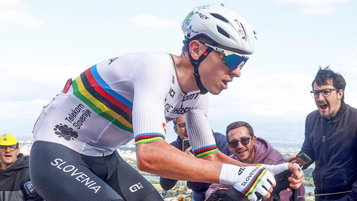 Pogacar, durante el Campeonato de Europa en ruta 2025