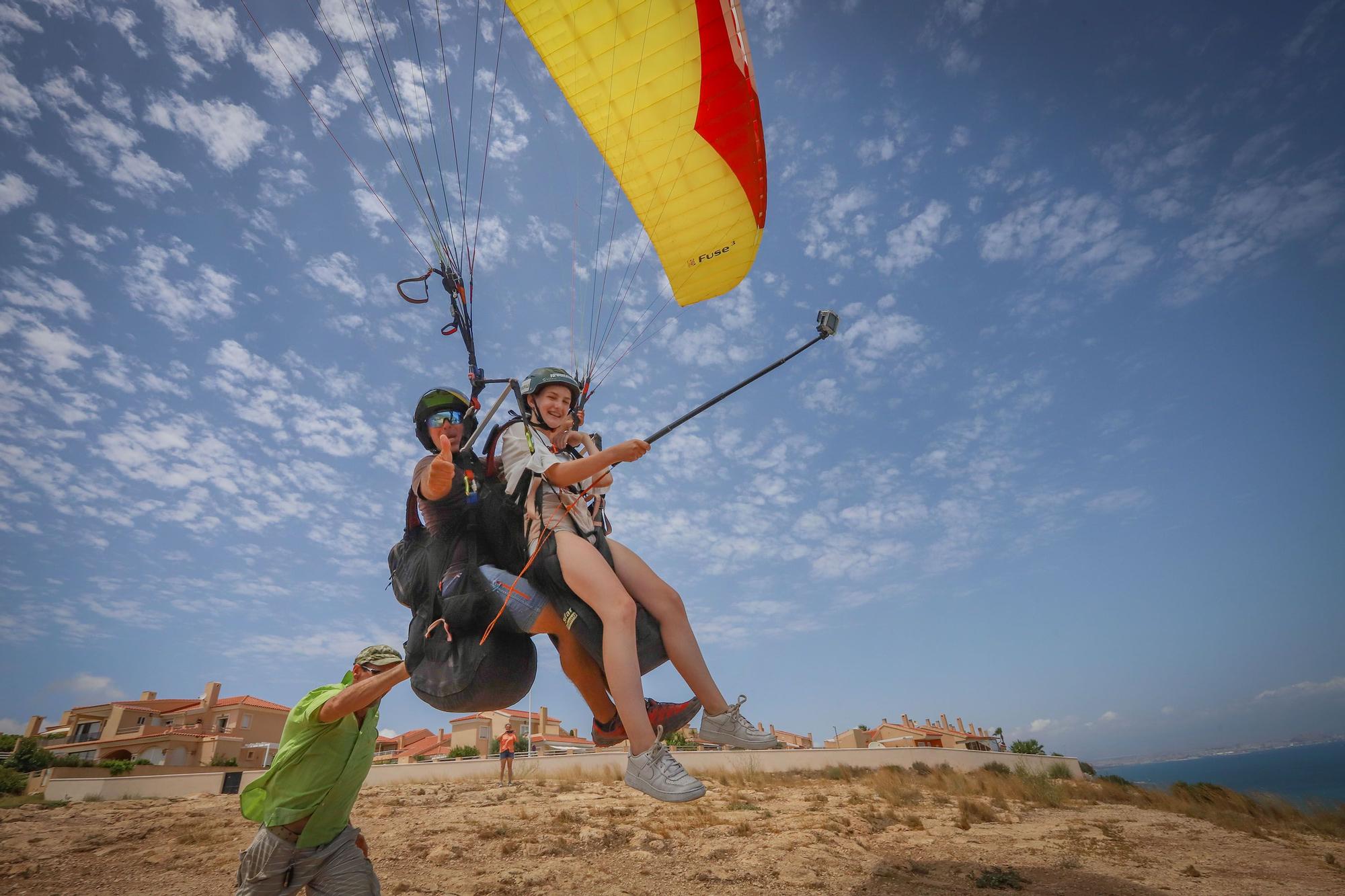 Lanzamiento en parapente en Santa Pola