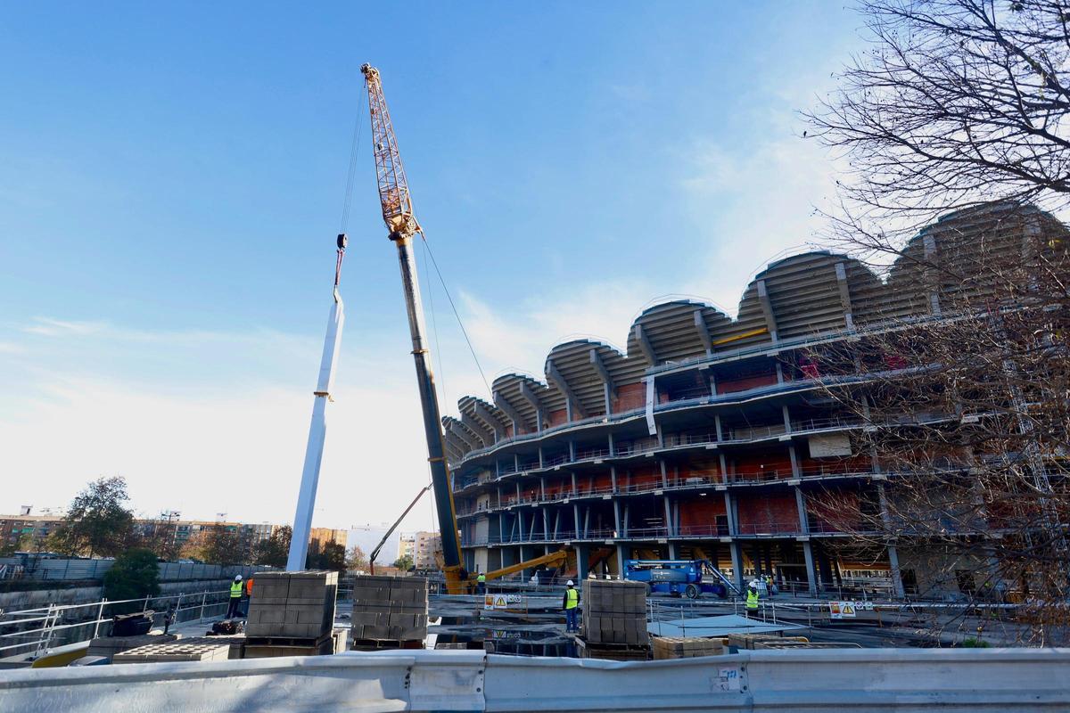 Avances en las obras del Nou Mestalla