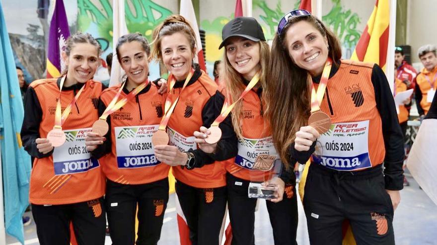 La selección valenciana de mujeres, tercera de España en trail running