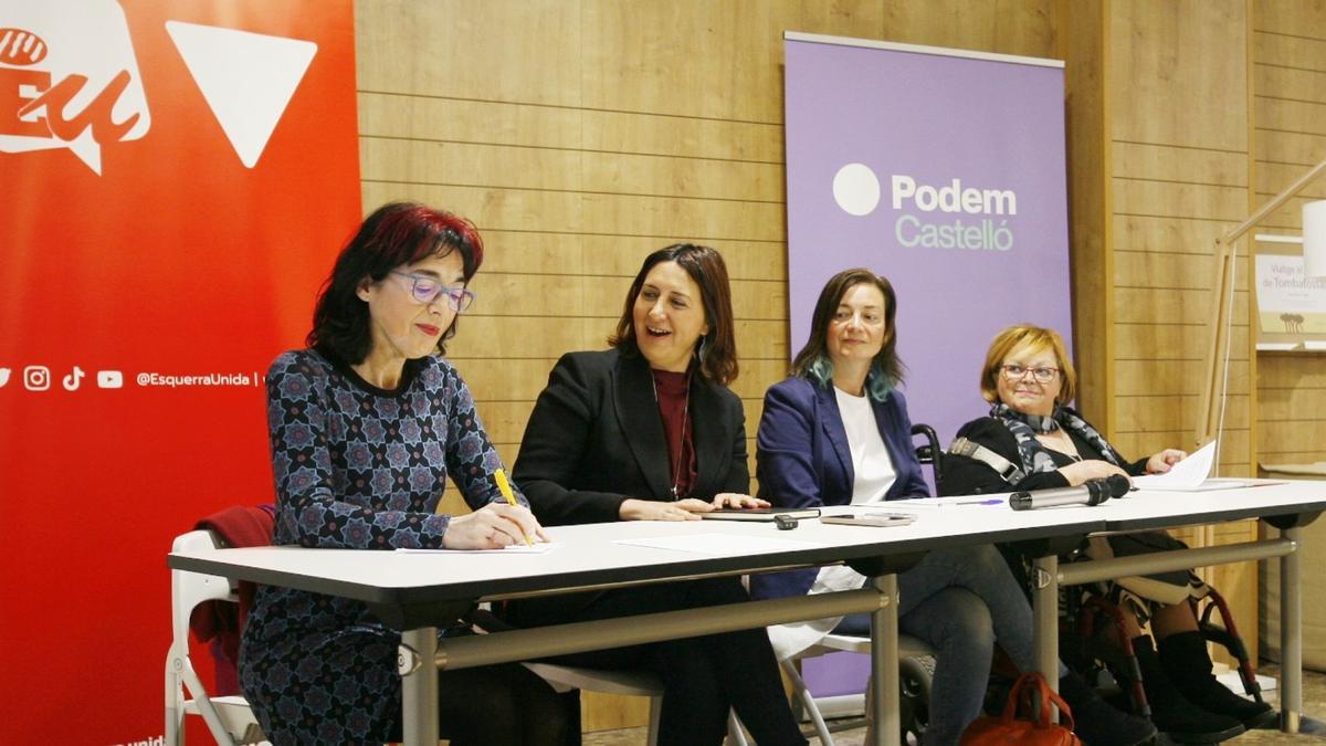 Presentación de la candidatura en Castello de la Plana de la coalición Podem EU