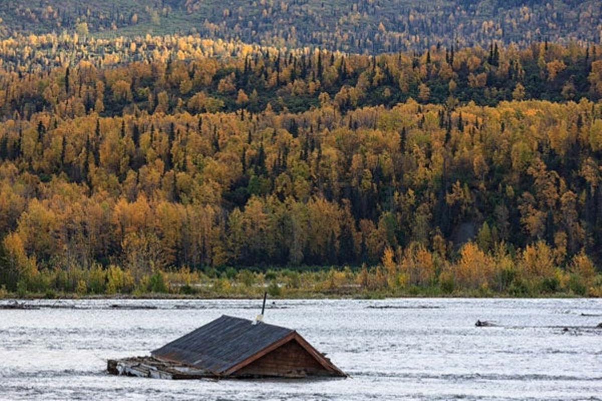 El río Matanuska nace desde el glaciar homónimo. El río Matanuska nace desde el glaciar homónimo.