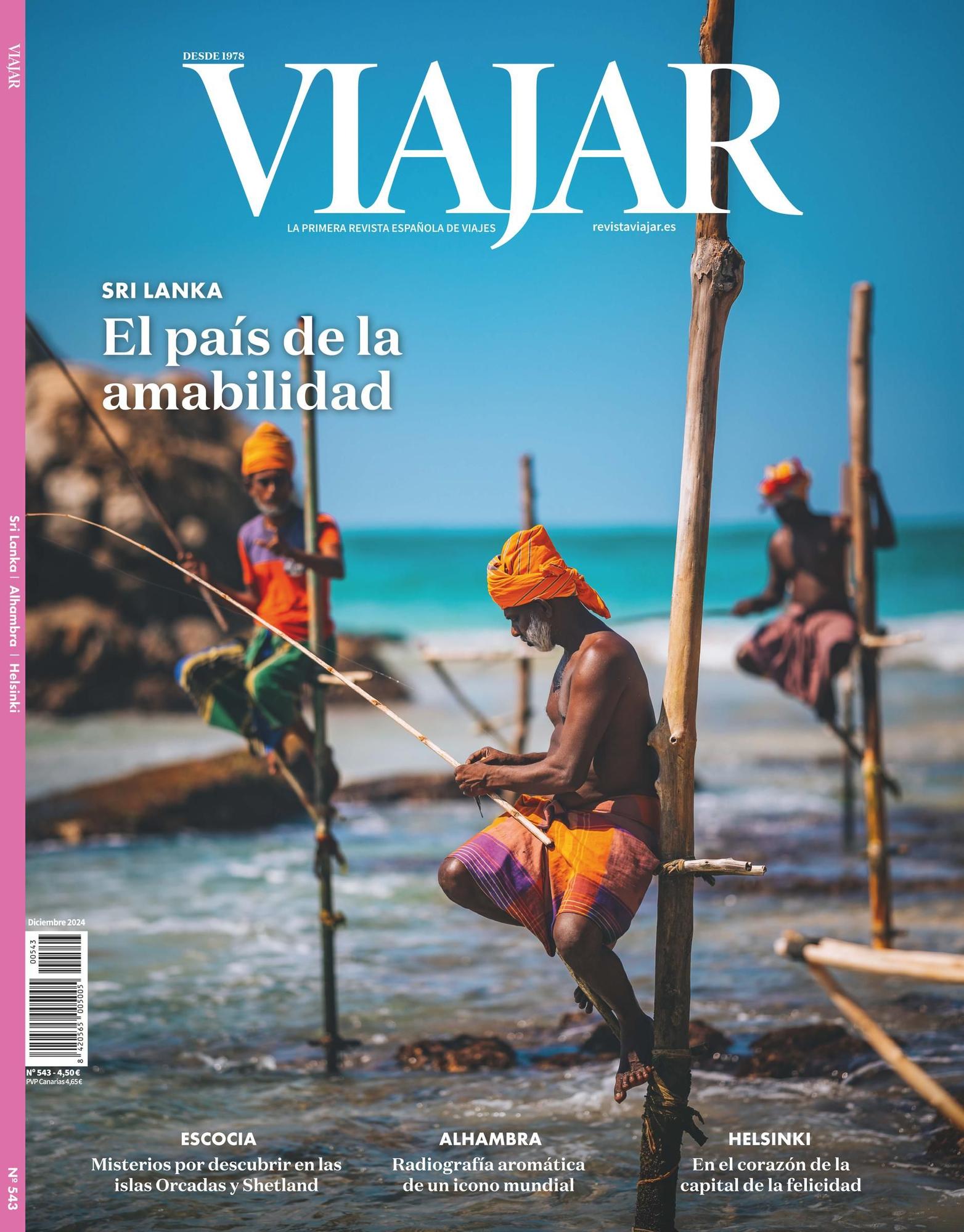 Sri Lanka, el país más amable del mundo, en la portada del número de diciembre 2024 de Viajar.