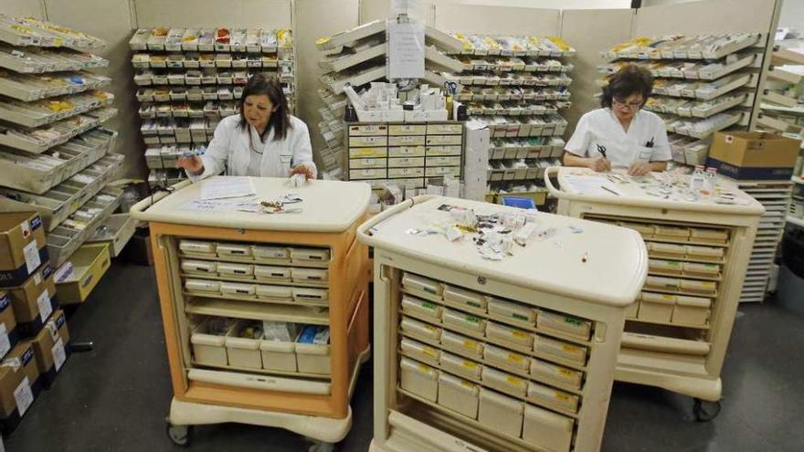 Servicio de farmacia en un hospital del Sergas.