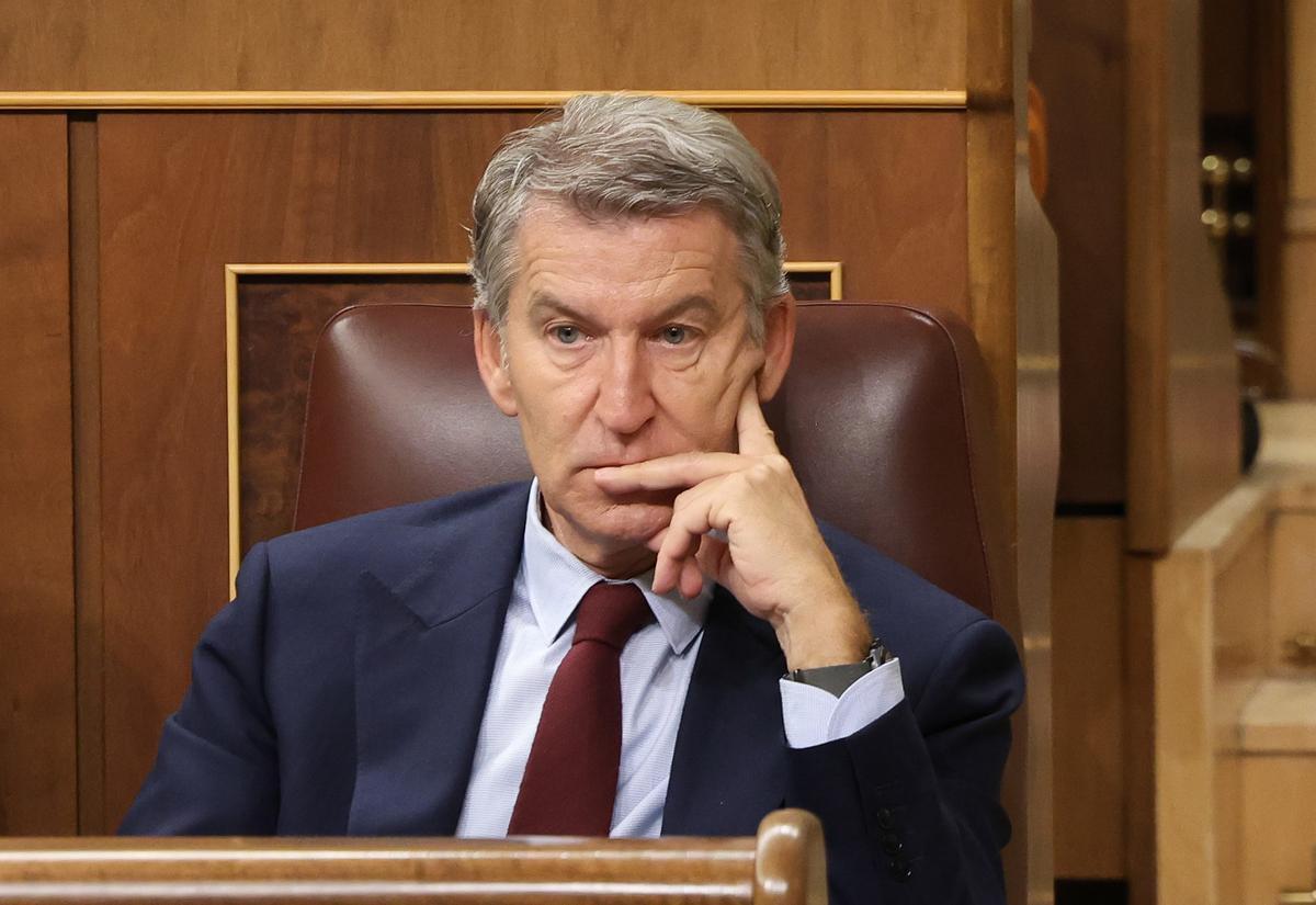 El presidente del PP, Alberto Núñez Feijóo, en el Congreso de los Diputados, a 30 de septiembre de 2026, en Madrid (España).