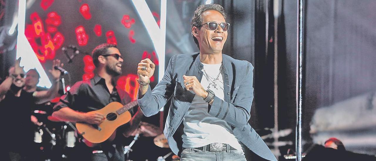 Marc Anthony durante un concierto en Benidorm hace cuatro años.