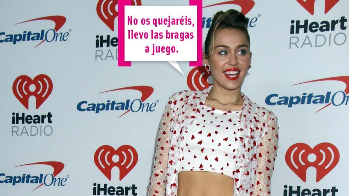 Miley Cyrus recupera sus looks llamativos en la alfombra roja del iHeartRadio Music Festival