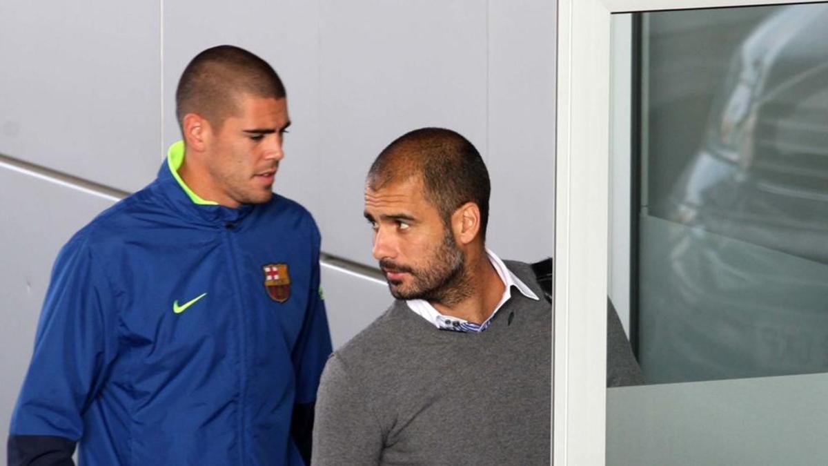 Guardiola y Valdés permanecieron cuatro años juntos en el Barcelona