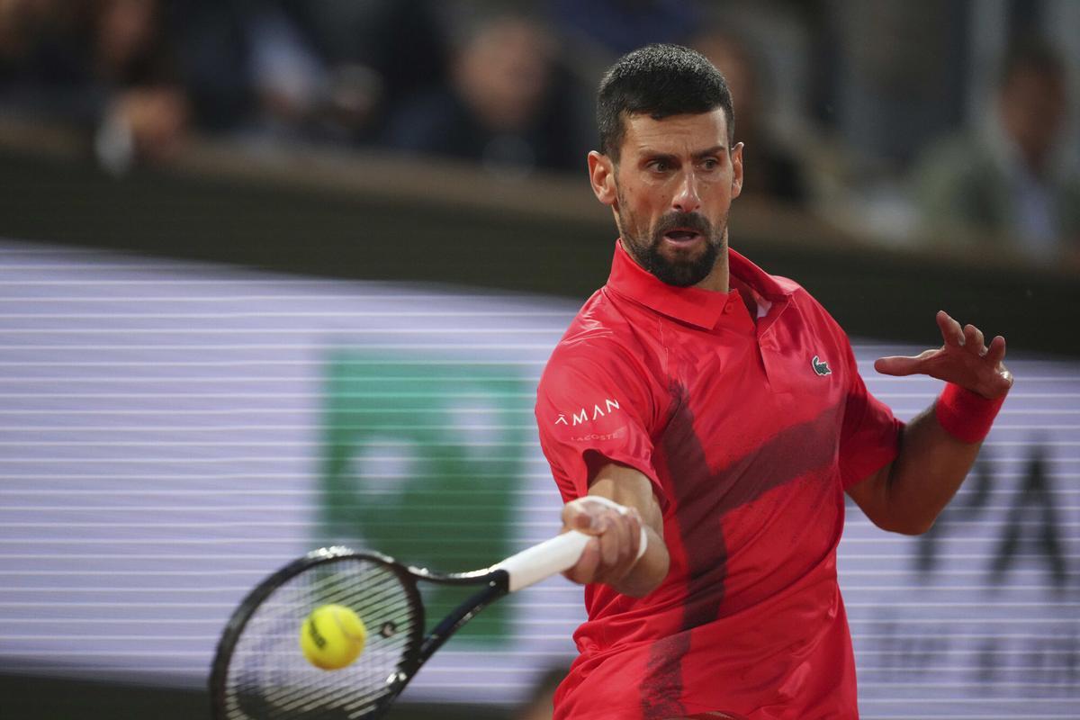 Djokovic, durante Roland Garros 2025