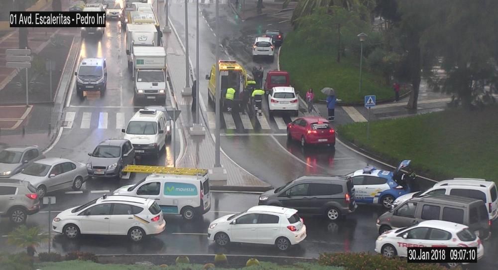 Accidente en la rotonda de Escaleritas con Pedro Infinito