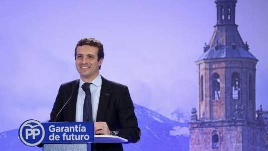 El líder del PP, Pablo Casado