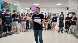 El arte de los alumnos del IES As Barxas, de Moaña, recupera la historia del río Pontillón y pone a Goya frente a las guerras actuales