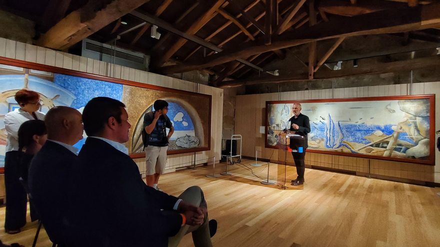 La inauguración de los espacios rehabilitados del Museo Massó de Bueu
