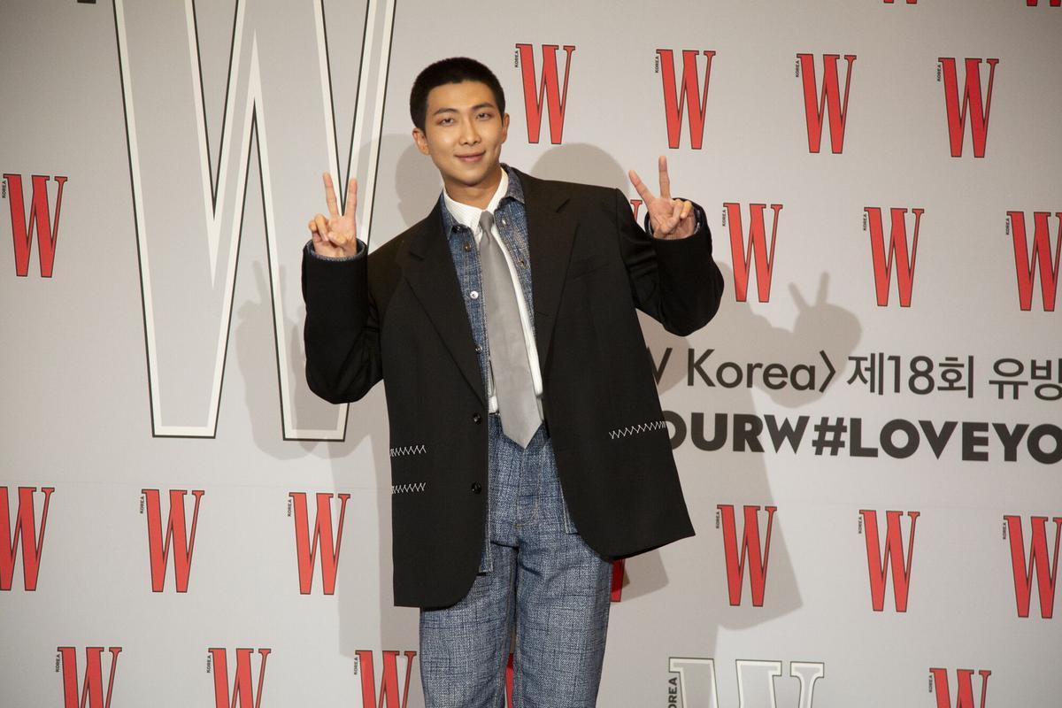 Imagen de archivo de RM, integrante del grupo masculino surcoreano BTS,