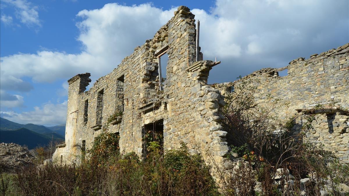 Jánovas, un pueblo abandonado de Huesca.