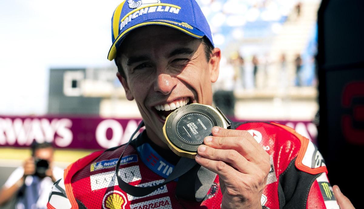 El catalán Marc Márquez (Ducati) ha ganado, hoy, en Alemania su cuarta carrera al sprint de este año.