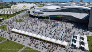 Infografía de cómo se convertirá el FYCMA en el recinto de la Comic-Con Málaga