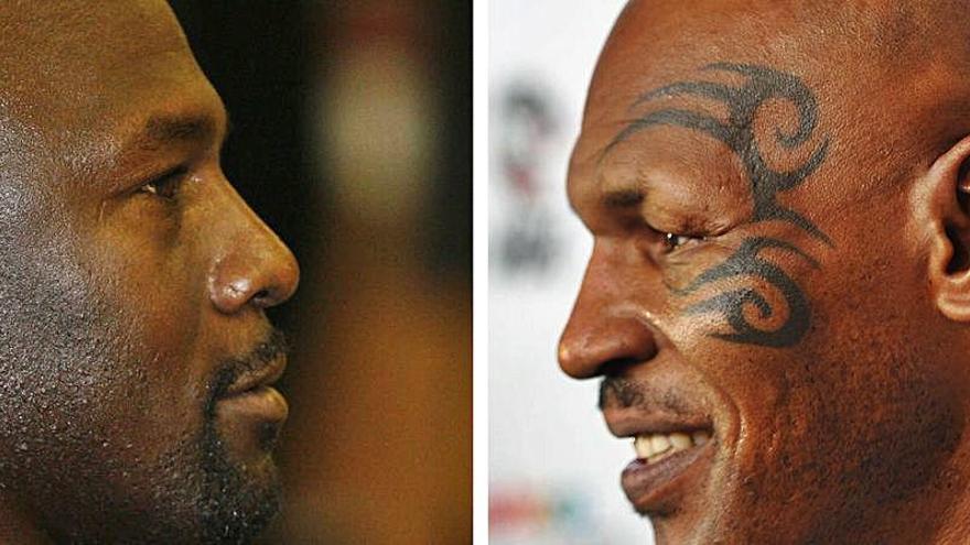La noche de insultos y tensión entre Tyson y Michael Jordan