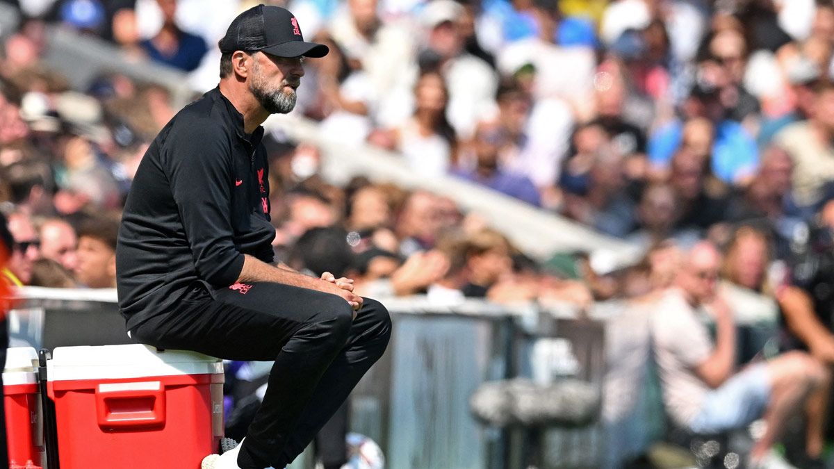 Klopp, durante el primer partido de la Premier