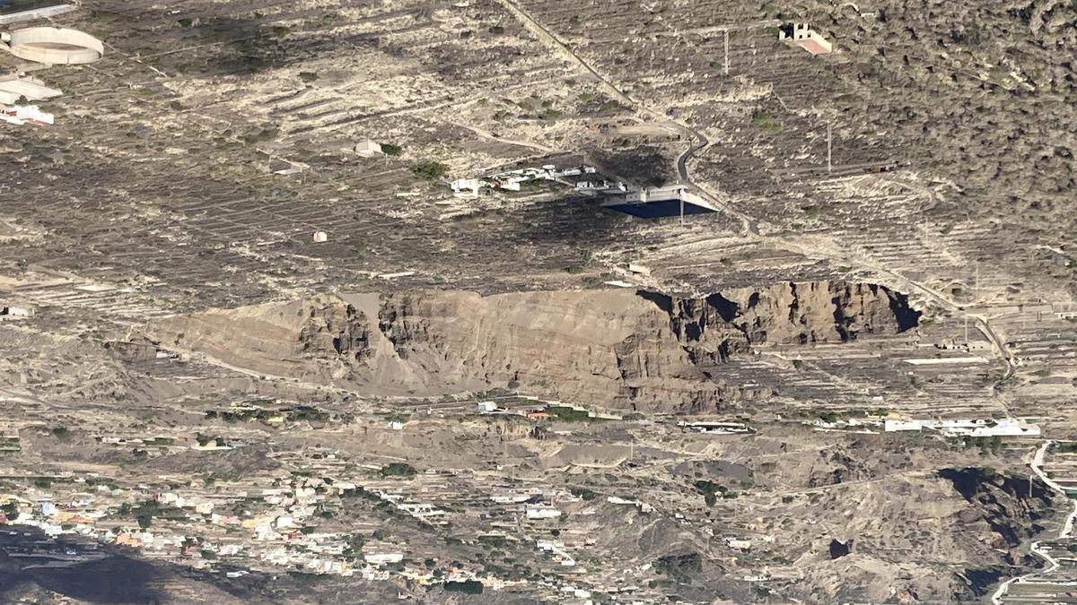 Uno de los hoyos de Güímar donde se construirá la central hidroeléctrica de Tenerife.