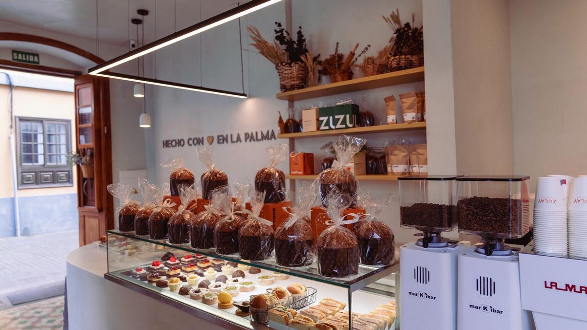 Los panetones de Zulay, en uno de sus puntos de venta.