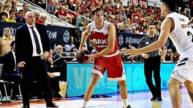Guillem Jou, en el partit de play-off contra el Madrid.