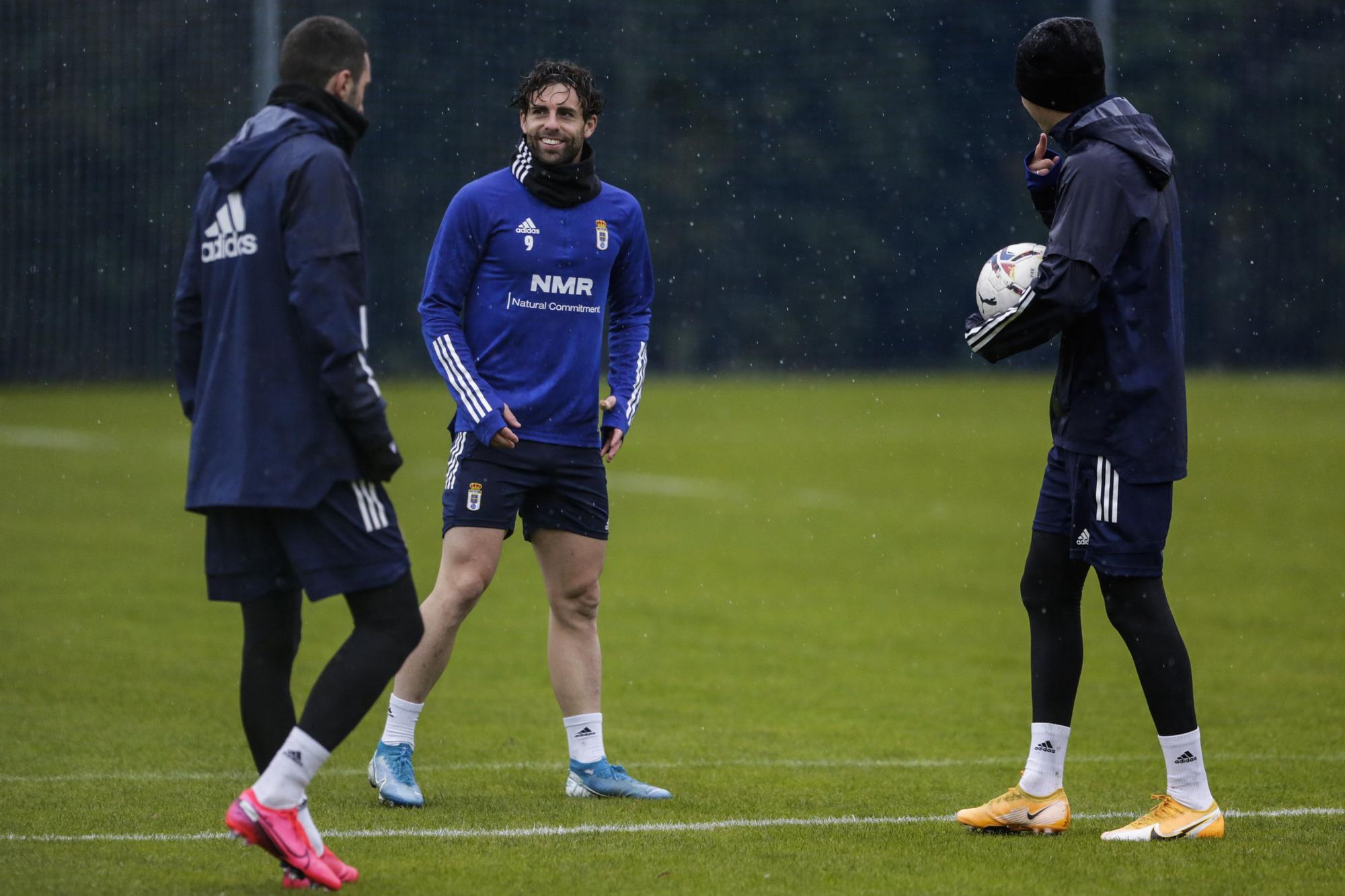 Entrenamiento del Oviedo tras empatar ante el Alcorcón