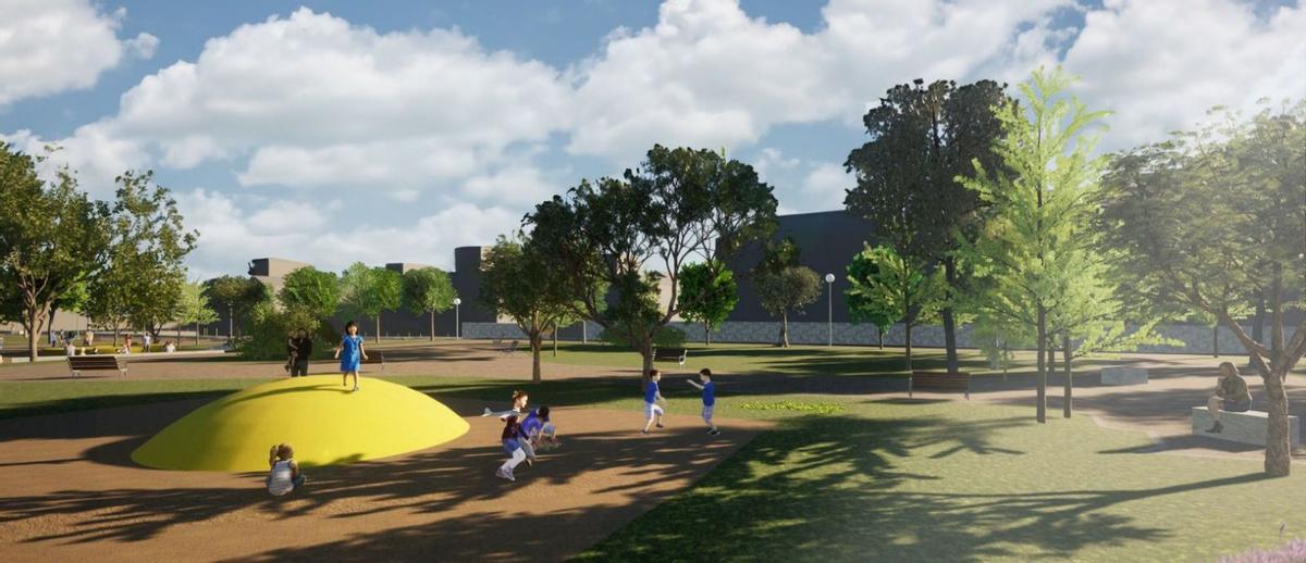 Recreación de cómo quedará el espacio verde.