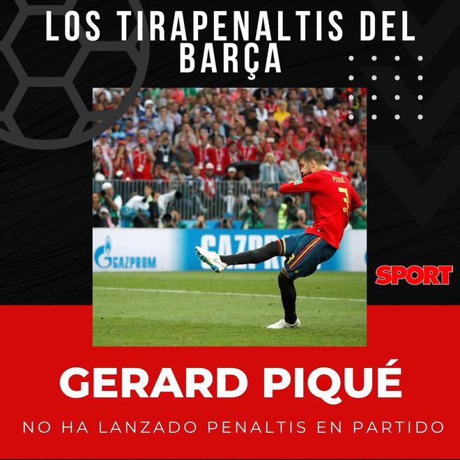 Gerard Piqué: No ha lanzado penaltis durante un partido, aunque sí en tandas