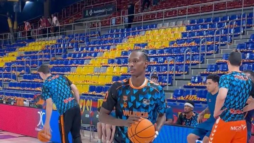Entrenamiento de Valencia Basket antes del Barça-Valencia Basket