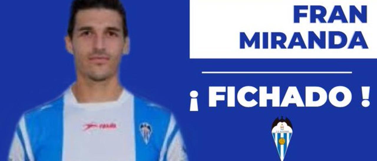 Fran Miranda, cuarto fichaje del Alcoyano