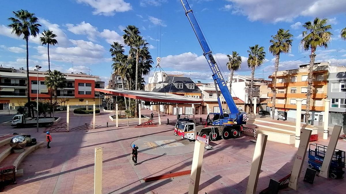 Inicio de las obras de remodelación de la Plaza de España