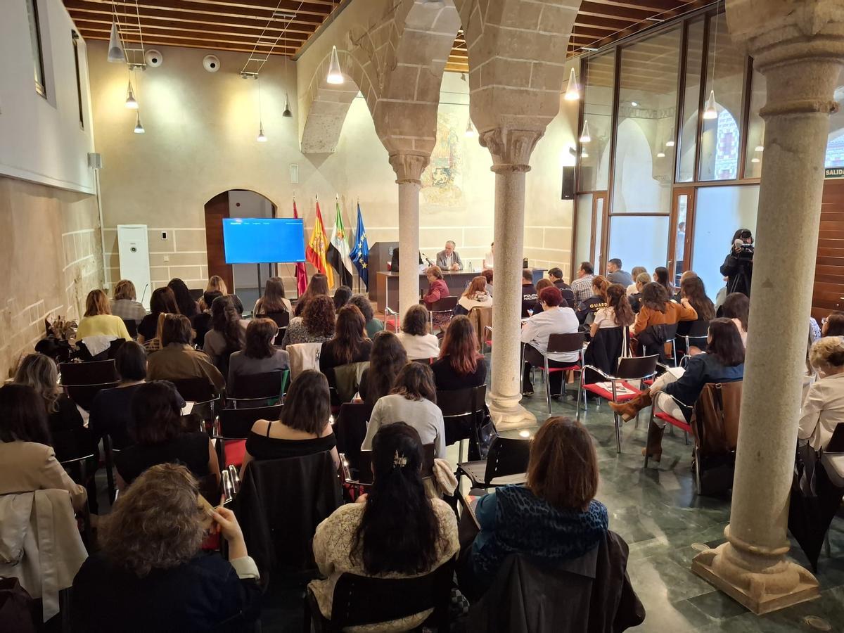 Los participantes durante la celebración de las jornadas en las Casas Consistoriales de Badajoz.