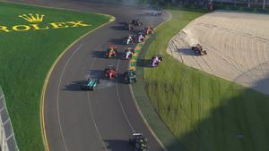 Momento del accidente entre Sainz y Alonso