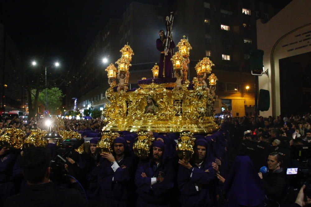 Las imágenes de la cofradía de la Esperanza, la última en procesionar en el Jueves Santo de la Semana Santa de Málaga