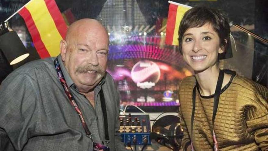 Jose María Íñigo y Julia Varela, en la edición de Eurovisión 2015