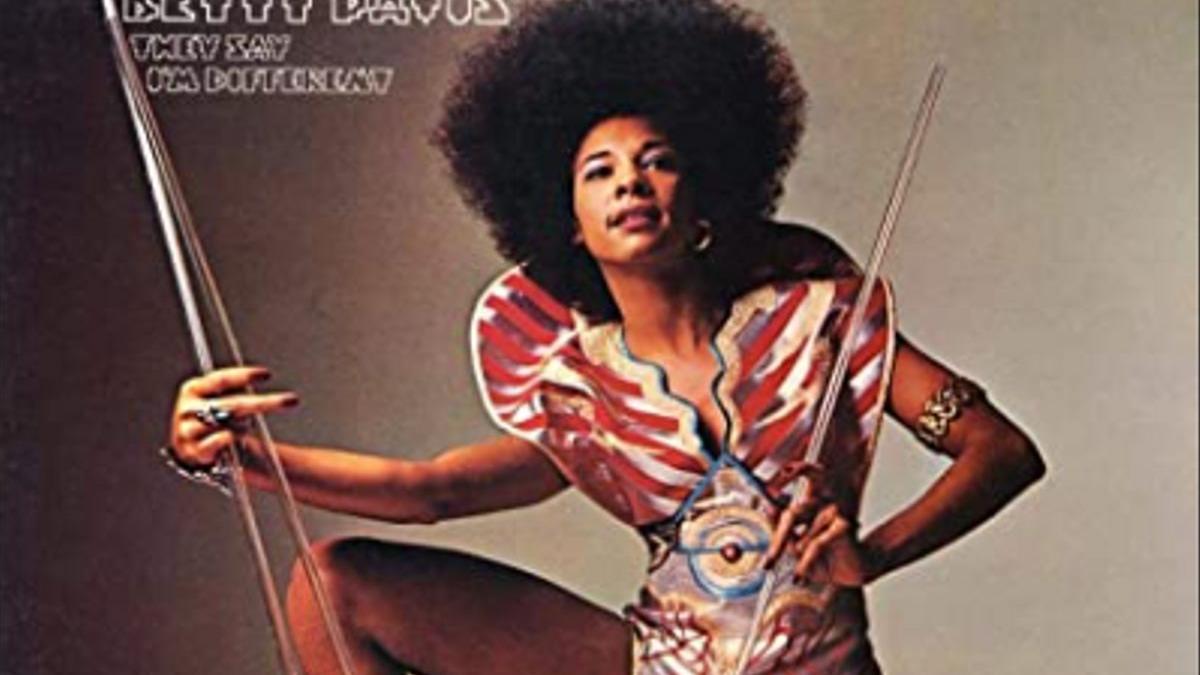 The singer Betty Davis on the cover of one of her albums. The singer Betty Davis on the cover of one of her albums.