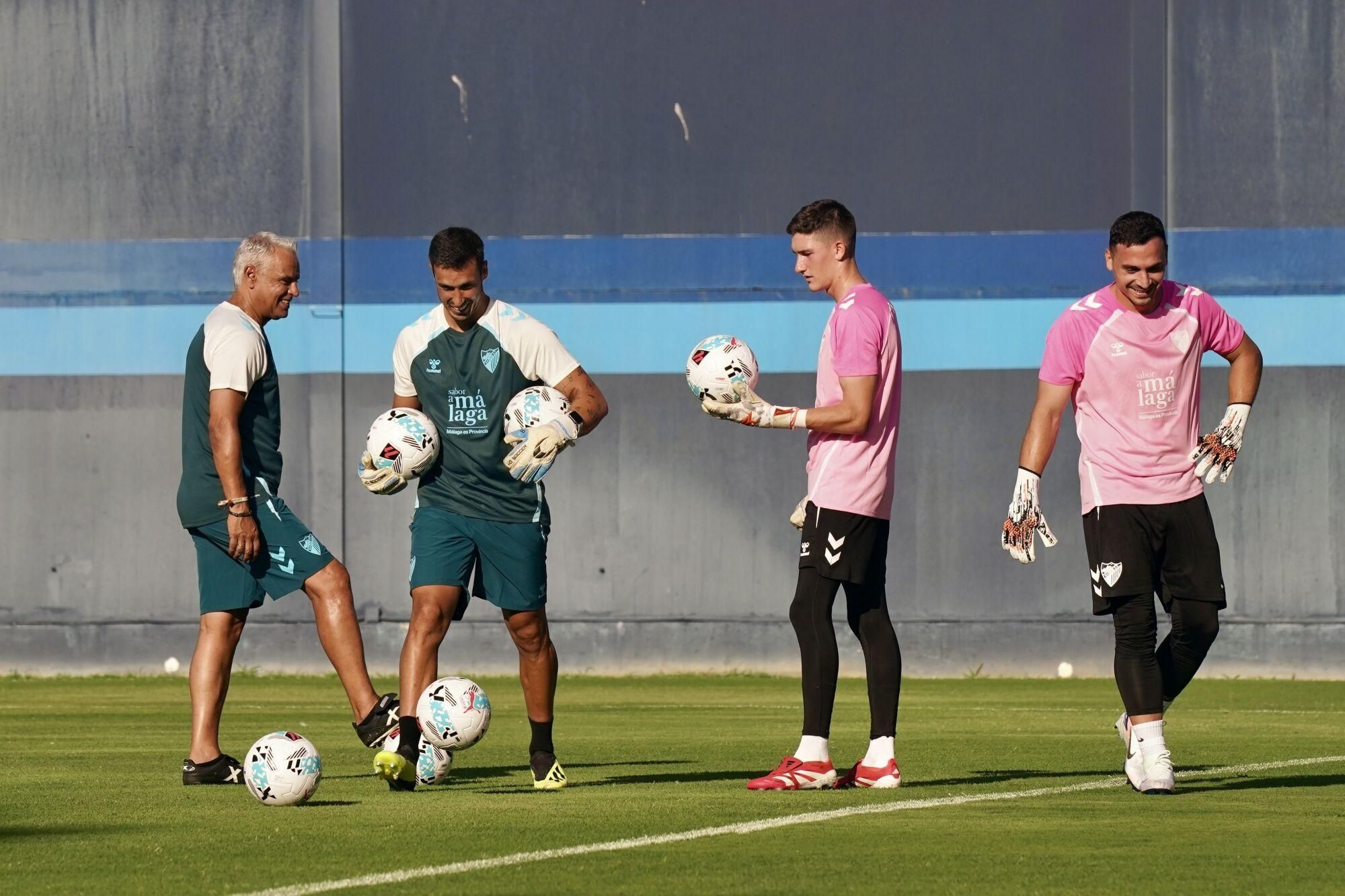 Primer entrenamiento del Málaga CF para la pretemporada