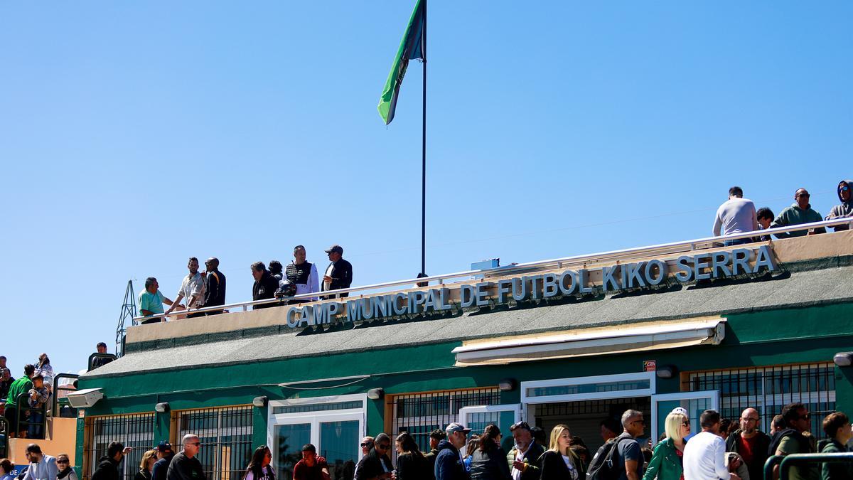 Imagen del Campo Municipal Kiko Serra, feudo verdinegro de un PE Sant Jordi que confía en volver a Tercera.