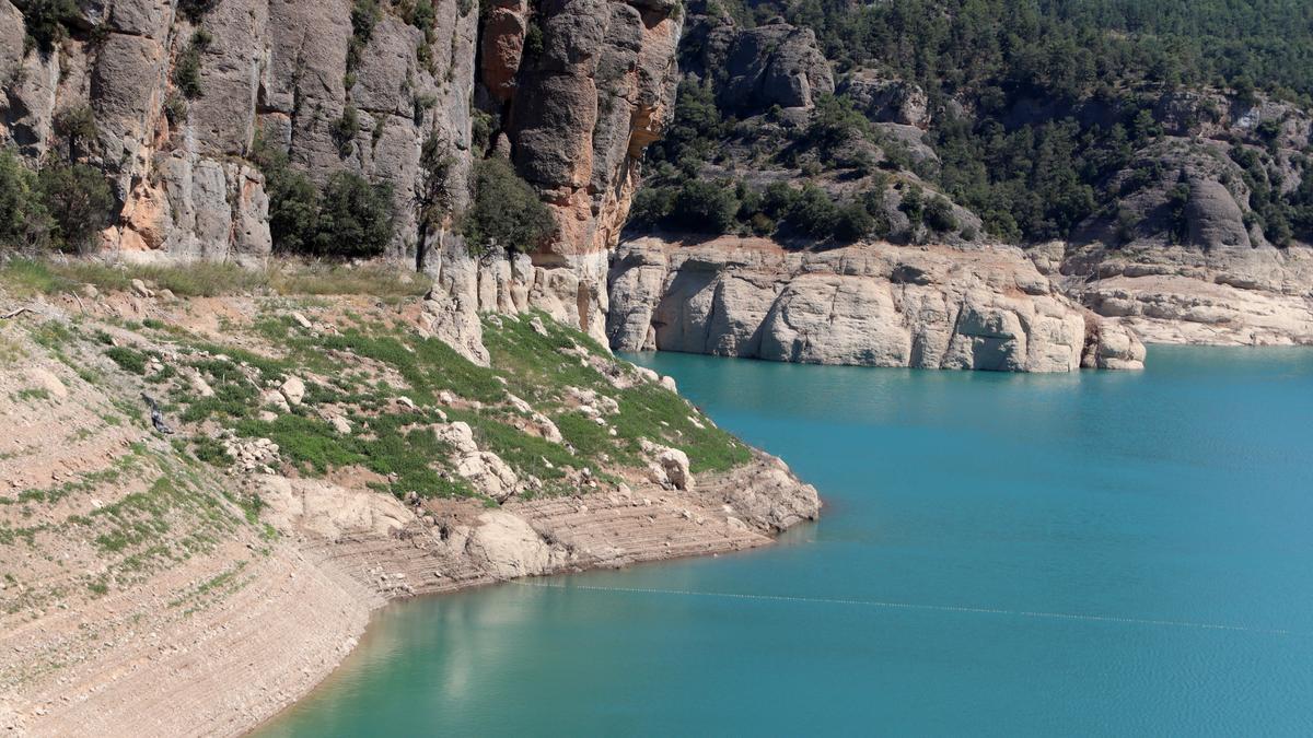 El nivell en què es troba l&#039;aigua al pantà de la Llosa del Cavall