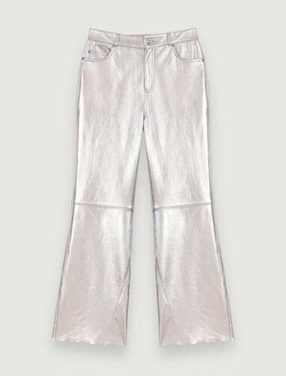 Pantalón plateado de Maje