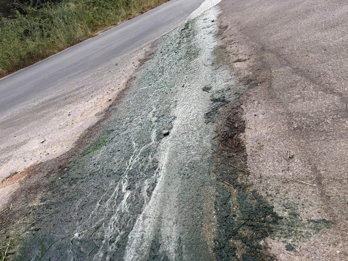 Les imatges dels vessaments d'aigües residuals al Mas Nou Les imatges dels vessaments d'aigües residuals al Mas Nou