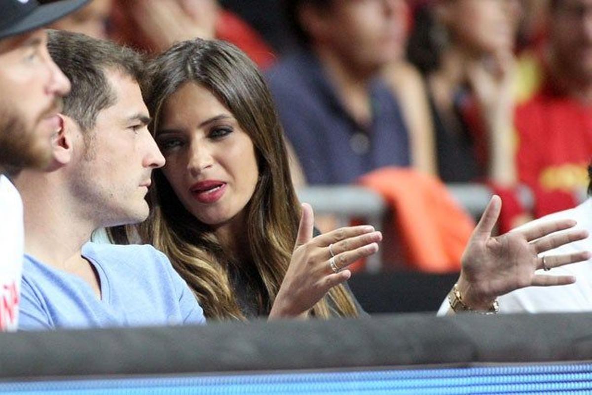 Sara Carbonero, Iker Casillas y Sergio Ramos