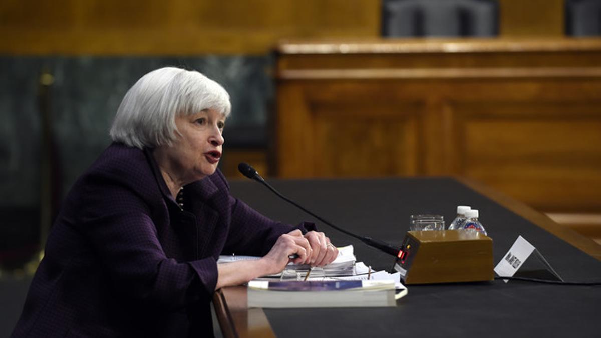 La presidenta de la Reserva Federal, Janet Yellen, el pasasdo 24 de febrero en Washington.