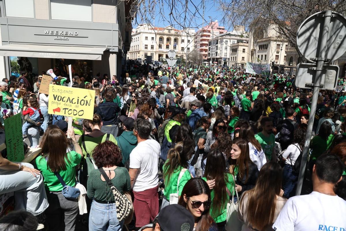 Los profesores se concentran en Alicante para reclamar mejoras en la educación pública