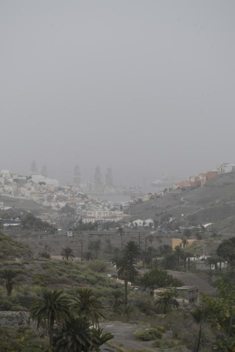 24-02-20 LAS PALMAS DE GRAN CANARIA. DIFERNETES LUGARES. LAS PALMAS DE GRAN CANARIA. METEOROLOGIA. Calima.    Fotos: Juan Castro.